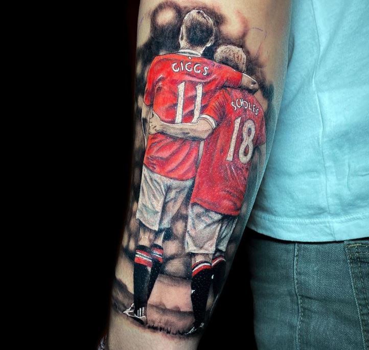 Giggs e Scholes tatuaggio