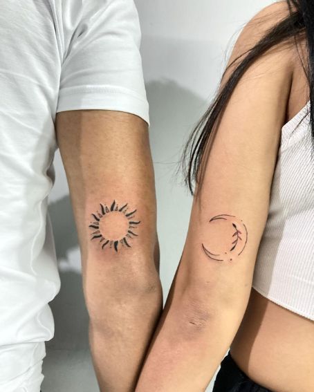 Tatuaggio sole e luna - Foto: Pinterest.it