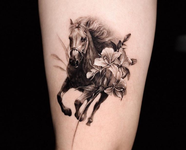 Tatuaggio in corsa tridimensionale