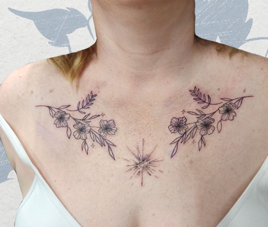 Fiorellini sulle clavicole