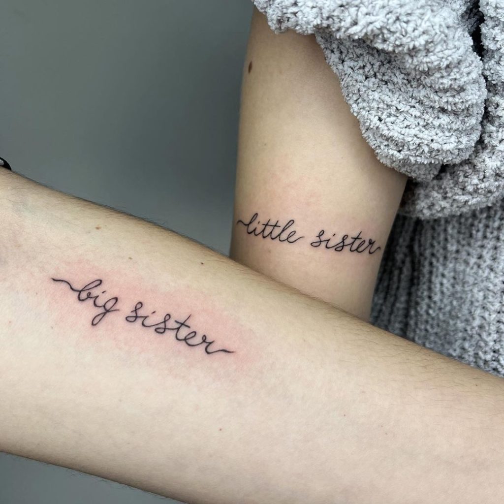 Frasi tra due sorelle tatuaggio