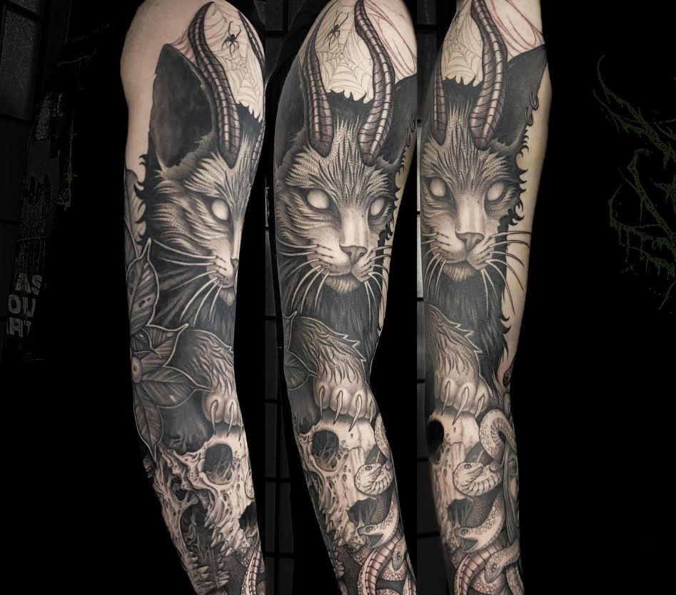 Gatto oscuro stilizzato