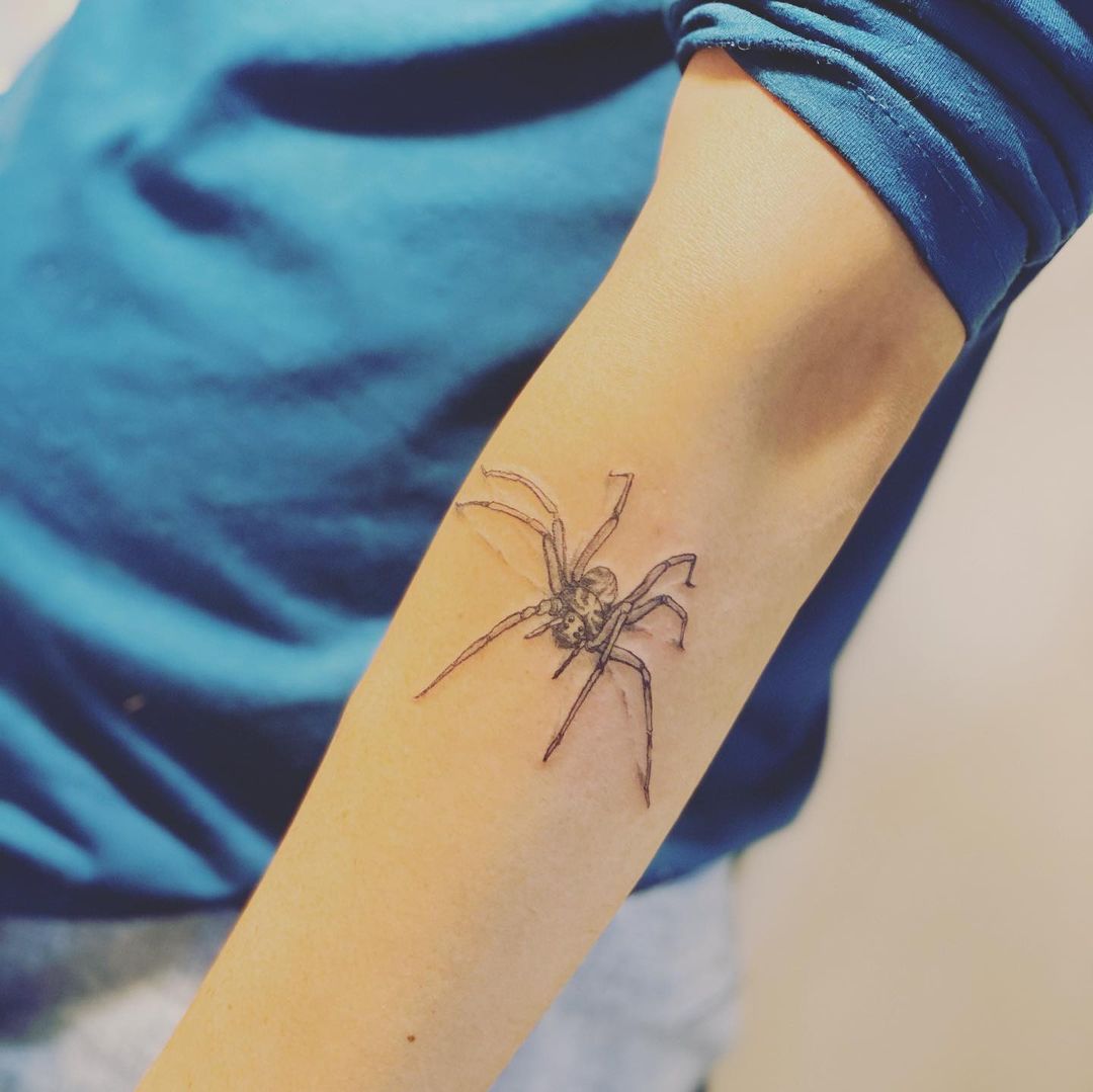 Piccolo tatuaggio di un ragno
