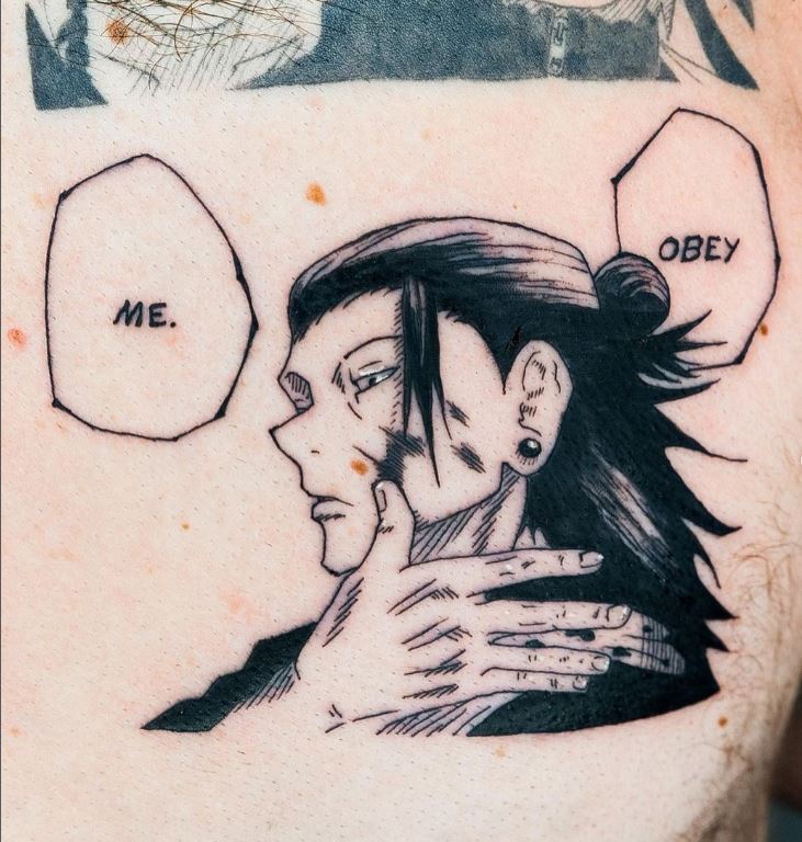 Tatuaggio anime bianco e nero
