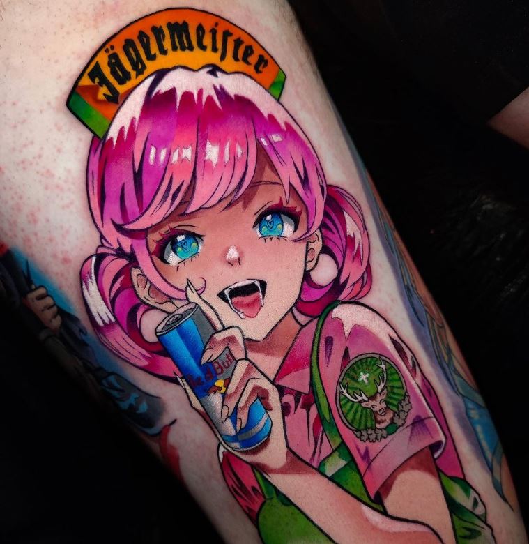 Tatuaggio anime sulle braccia