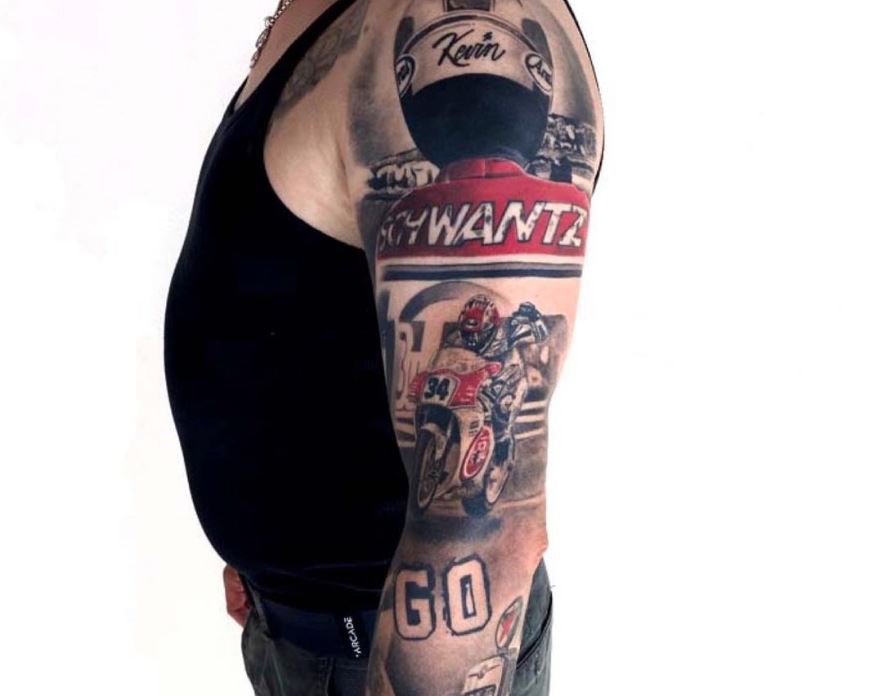 Tatuaggio moto da corsa