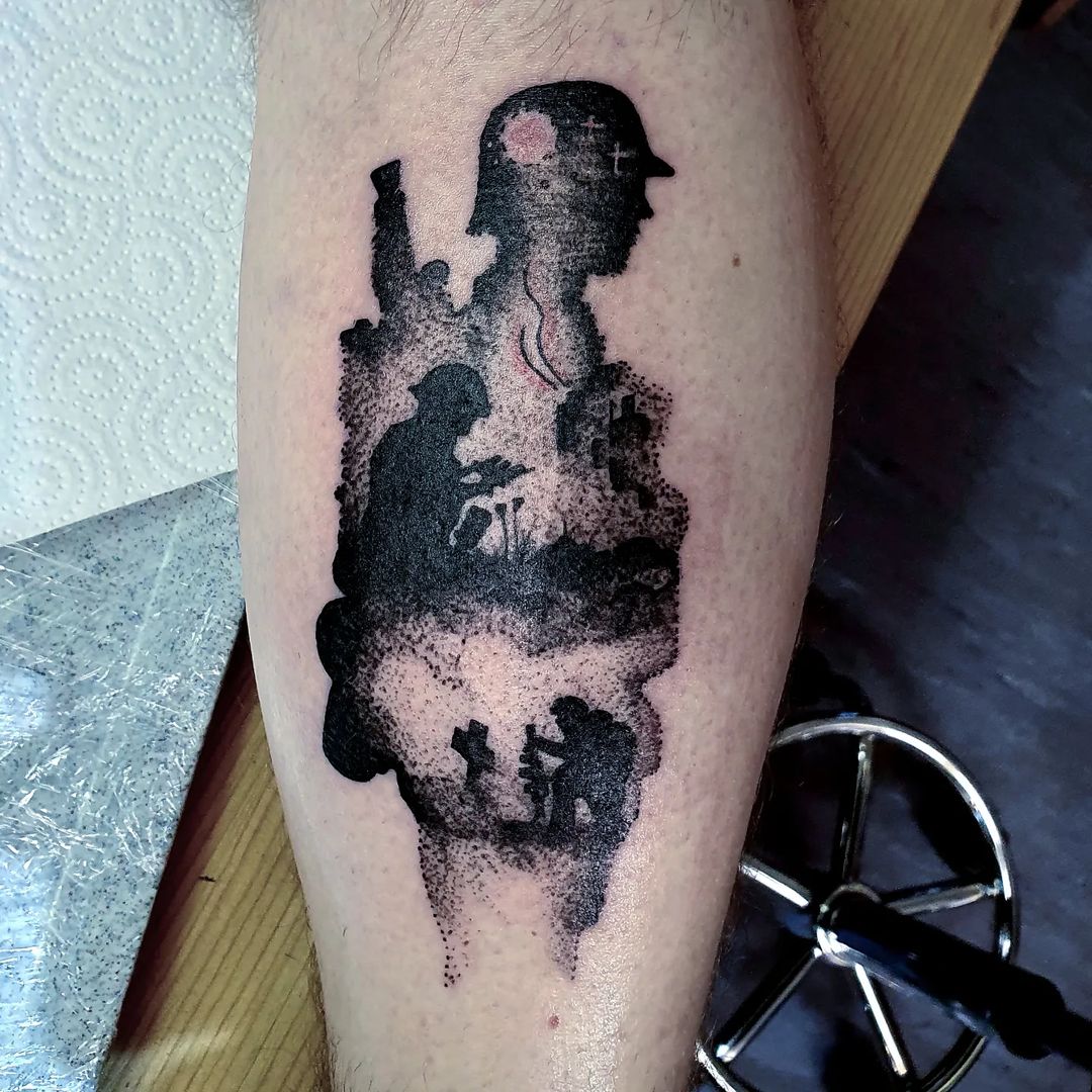 Soldati tatuaggio sfumato