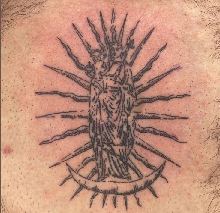 Tatuaggio madonna con il bambino
