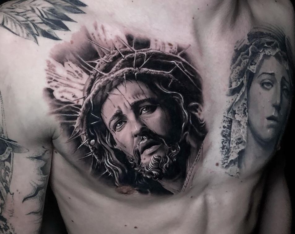 Tatuaggio passione di cristo